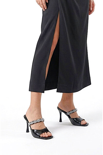 Gökhan Talay Luma Flexible Soft Non-Slip Sole (8 cm) Black Patent Leather Sin...