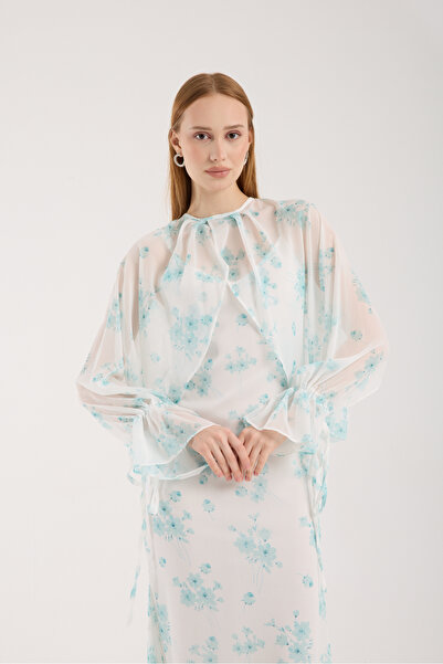 Stylish Fashion Stylish Fashion Turkish Light Green Soft Supplier Chiffon Dress