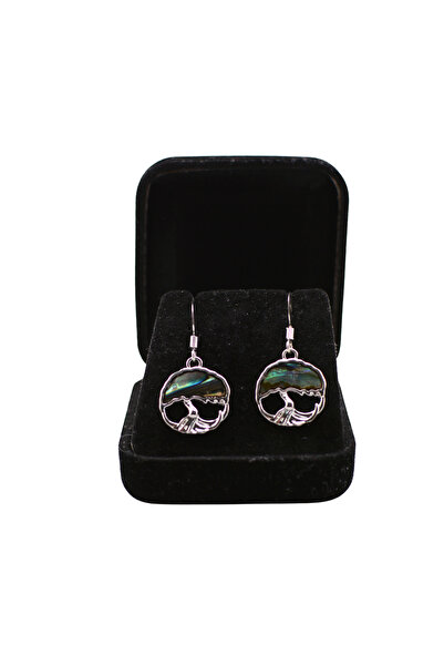 OEM Round earrings with abstract pattern and pearl effect – elegant artistic ...