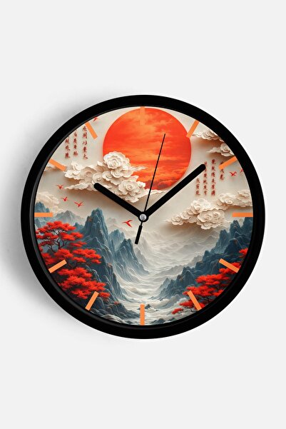 JHAAR Αφηρημένο - Μποέμ - Φύση - Μοντέρνο ρολόι τοίχου με θέα στη θάλασσα - 4...