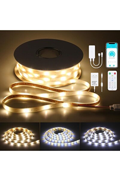 ALITOVE 20 m Tunable White LED Strip Waterproof 24 V CCT LED Strip Kit Dimmab...
