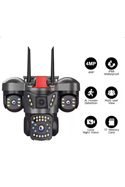 diğer1234 Wifi Kamera – 9 Mp Ptz Wifi Kamera – 3 Kameralı