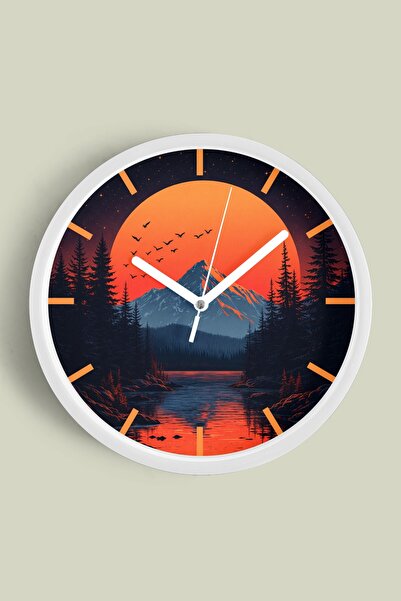 JHAAR Αφηρημένο - Μποέμ - Φύση - Μοντέρνο ρολόι τοίχου με θέα στη θάλασσα - 4...