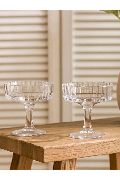 LC Waikiki Renksiz Ayaklı Cam Kase 2 li (S6)