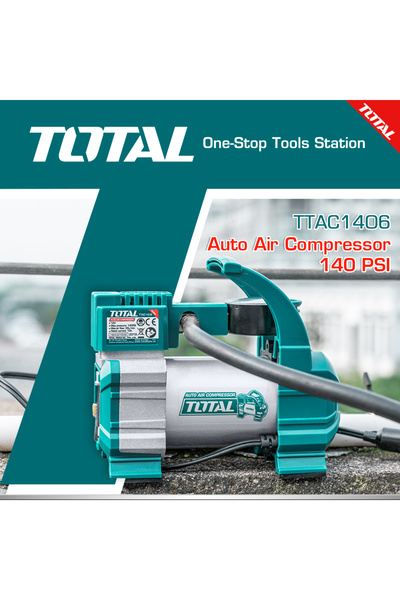Generic TOTAL 140 PSI Auto Air Compressor 12V Car Tyre Inflator Pump with LED...
