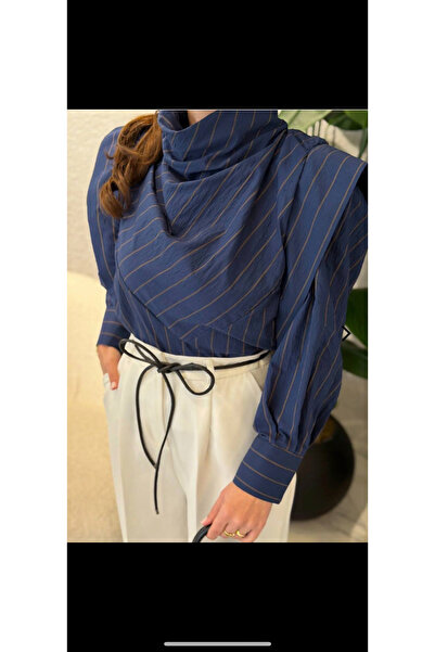 MODA S&S BZLİNE Striped Tensel Cupra Design Shirt