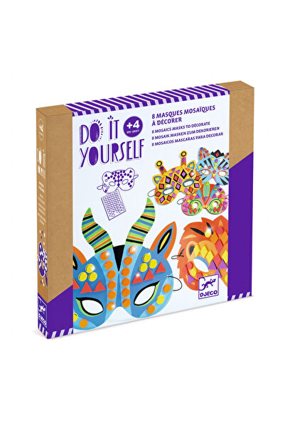 djeco Măști creative DIY cu animale din junglă