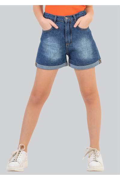 ww waka waka kids store Κοριτσίστικο τζιν σορτς με διπλό τελείωμα