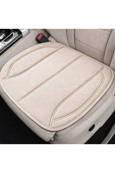 BENT OTO OTO AKSESUAR Elegant Linen Anti-Sweat Car Seat Cushion Set-Seat Protection Cover 3 Pieces (Bej)