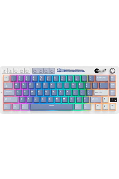 ROYAL KLUDGE Tastatura Gaming RK-M65, Beige switch, iluminare RGB, Wired, Wir...