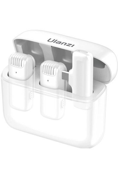 ulanzi Set microfoane lavaliera wireless J12 - USB Type-C, White - 3096-U