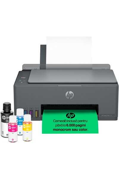HP Multifuncțional cu jet de cerneală color, CISS Smart Tank 581 AiO, USB, Wi...