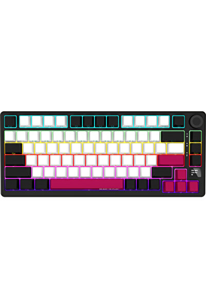 LORGAR Tastatura KBP7075W, LRG-KBP7075W-BK-US, Wireless, Negru-Rosu