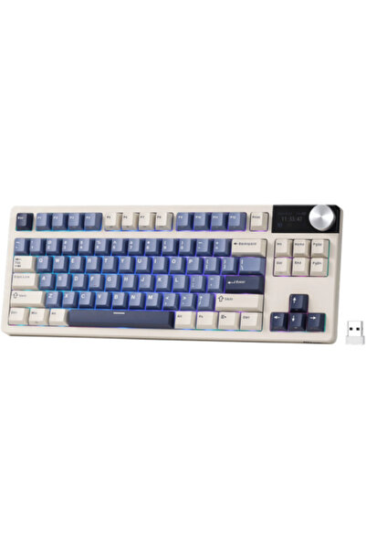 ROYAL KLUDGE S85 Gaming Keyboard, RGB lighting, Wired, Wireless 2.4Ghz, Bluet...