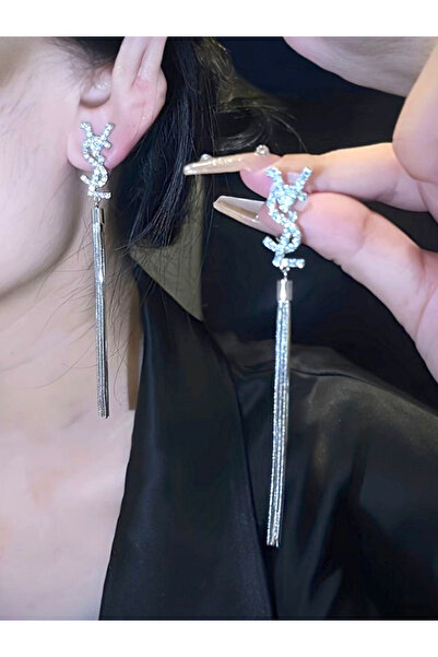 Alyas Aksesuar Long French Tassel Earrings