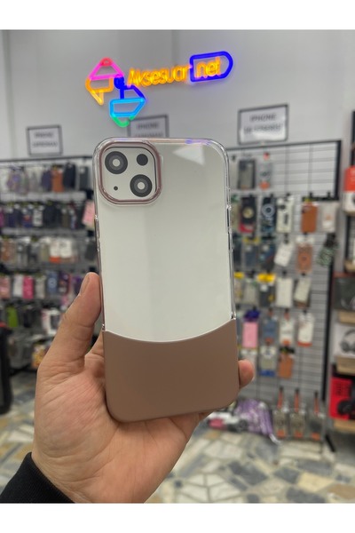 eaksesuarnet iPhone 14 Plus 15 Plus Compatible Hard Transparent 2-Piece Case