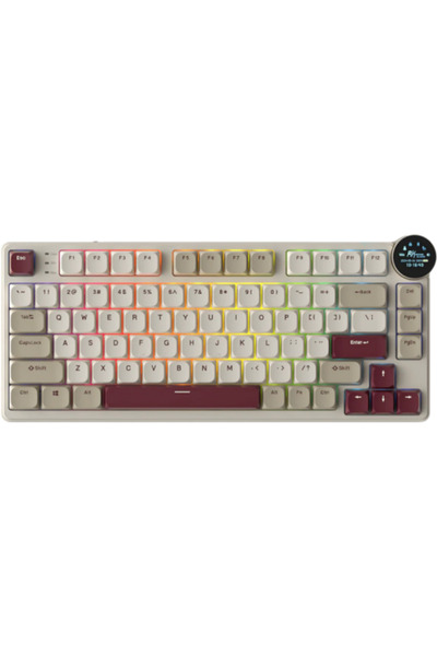 ROYAL KLUDGE Tastatura Gaming N80, Red Switch, iluminare RGB, Wired, Wireless...