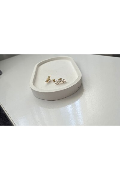 MODA Yarım çiçek flat piercing