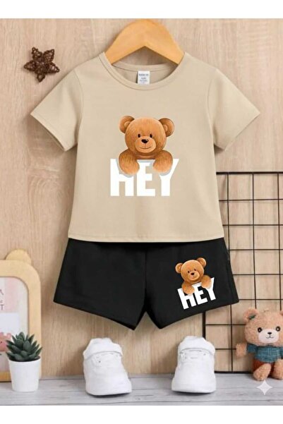 Nice Clothes Summer Children's T-Shirt Shorts Unisex (Heyy Print)