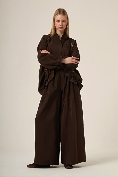 FTZ WOMEN Women's Cotton Parachute Suit Brown 31344