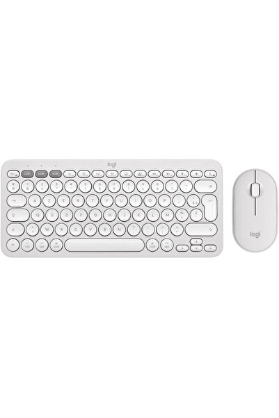 logitech Kit tastatura si mouse Pebble 2 Combo, Wireless 2.4GHz + Bluetooth, ...