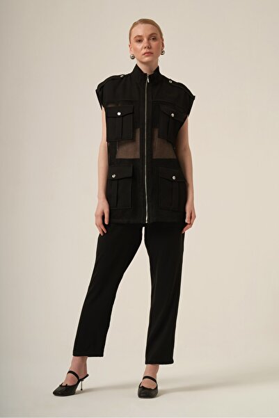 FTZ WOMEN Women's Mesh Detail Set Black 31333