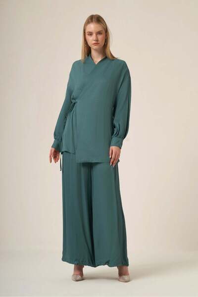 FTZ WOMEN Women's Valencia Krovaze Suit Petrol 31348