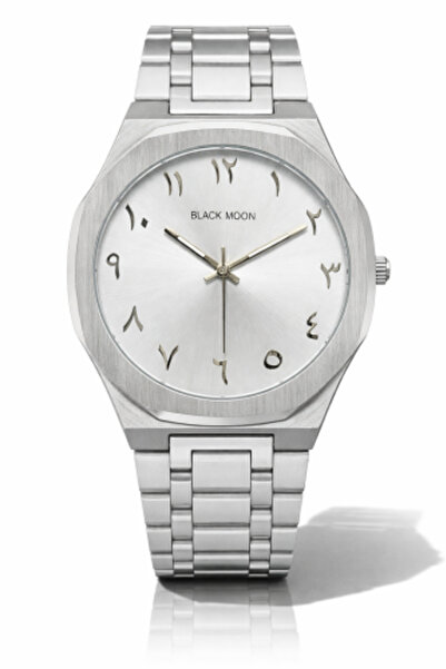 Black Moon ساعة رجالية باللون الفضي