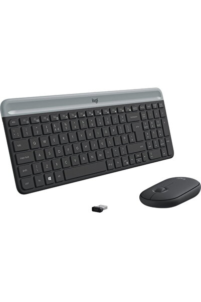 logitech Kit periferice MK470 Slim Wireless Combo Grafit