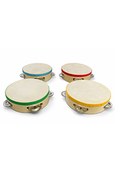 magicool Wooden Colorful Tambourine Musical Instrument