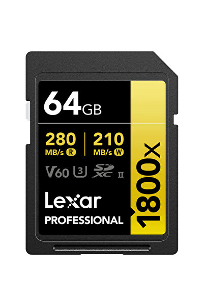 Lexar SDXC Pro 1800x U3 UHS-II R280/W210 (V60) 64GB
