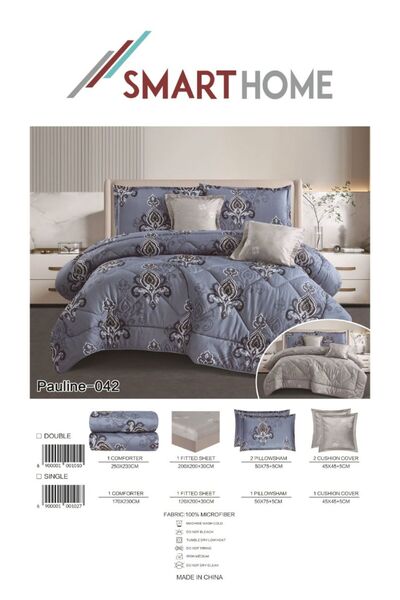smart home Nefren Summer 6-Piece Double-Sided Bedspread with an Elegant Touch