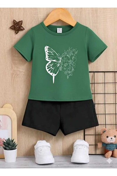 Nice Clothes Summer Children's T-Shirt Shorts Unisex (Butterfly Print)