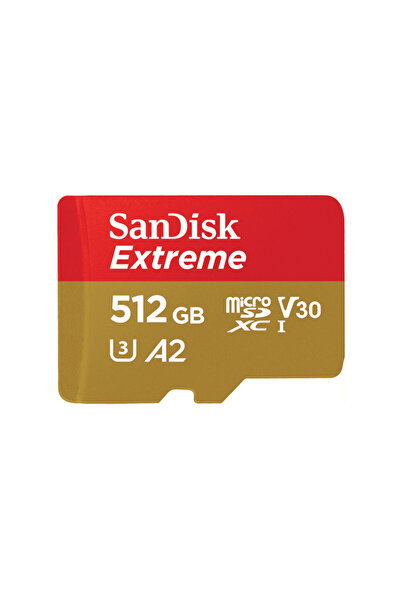 SanDisk Card de memorie Extreme 512GB microSDXC UHS-I U3 Clasa 10 cu adaptor SD
