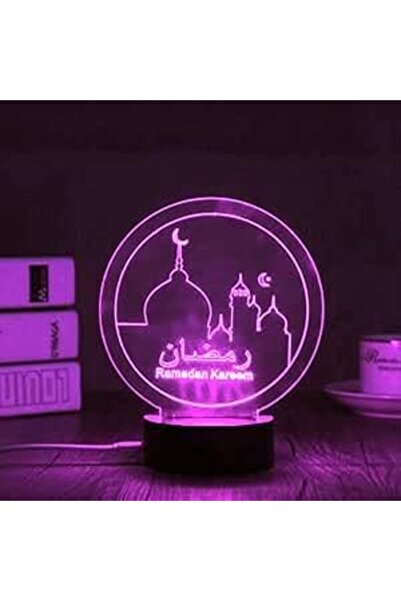 Al Raied ARS® 3D Ramadan Kareem Night Light led lamp 7 Colors Touch USB Charg...