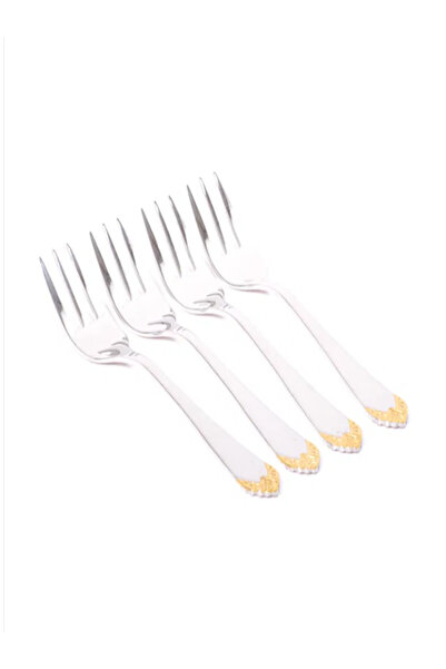 Not specified Gold Plated Tea Fork Set 6 Pieces
