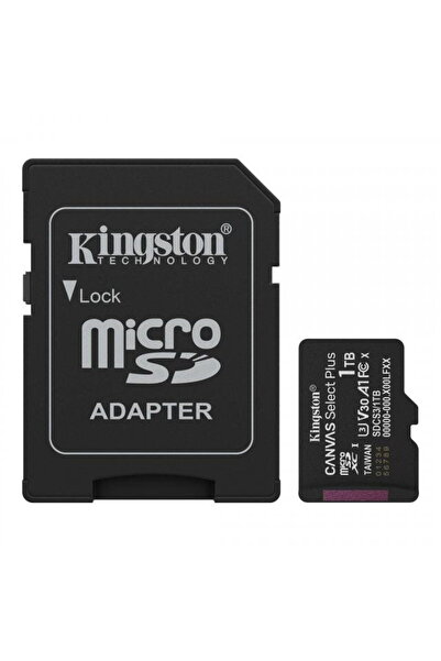 Kingston Card de memorie microSDXC Canvas Select Plus, 1TB, adaptor SD