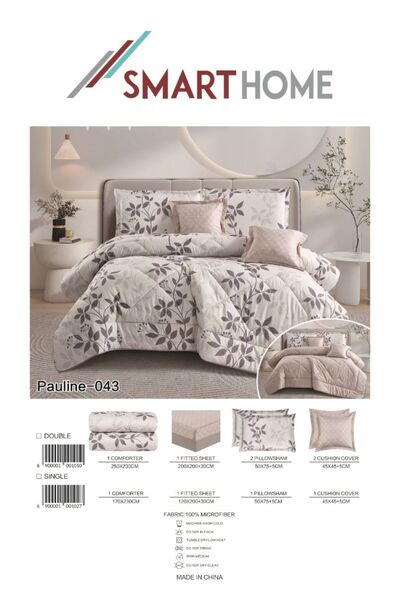 smart home Nefren Summer 6-Piece Double-Sided Bedspread with an Elegant Touch