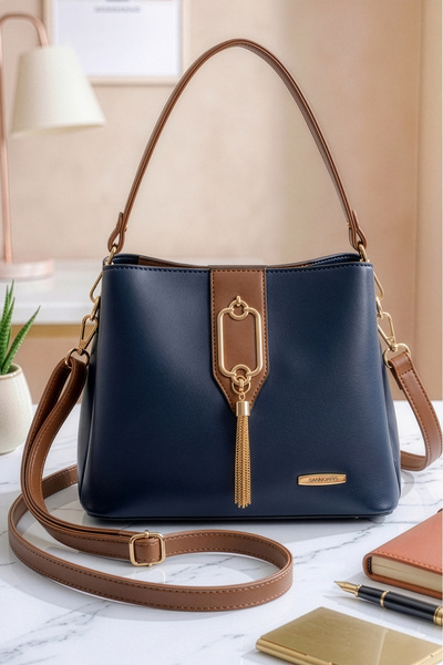 Lifonbag Γυναικεία τσάντα χειρός και ώμου με 4 θήκες, φερμουάρ και 2 λουράκια...