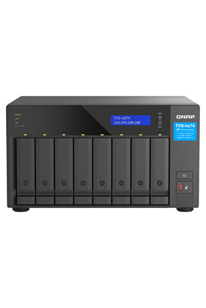 Qnap TS-h874 NAS cu 8 compartimente, Intel Core i7, 32GB RAM, Dual 2.5GbE