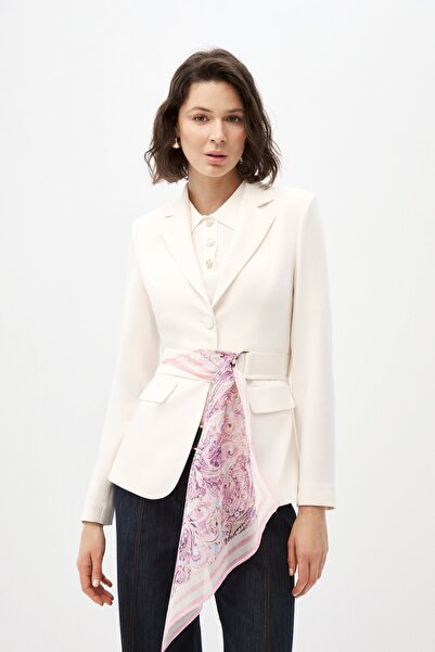shnwomen Fularlı Blazer Ceket