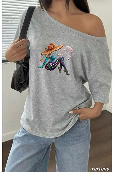 FUFLUNS ΓΥΝΑΙΚΕΙΟ ΜΠΛΟΥΖΑΚΙ ΜΕ ΣΧΕΔΙΑ ΜΑΡΓΑΡΙΤΑΡΙΩΝ, ΜΕ ΣΤΑΜΠΑ, ΥΠΕΡΜΕΓΕΘΕΣ, ...