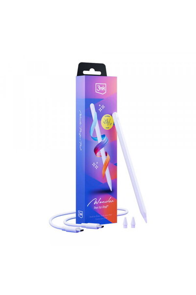 3MK Touch Pen Wonder pentru Apple iPad, Versiune Activ, Alb