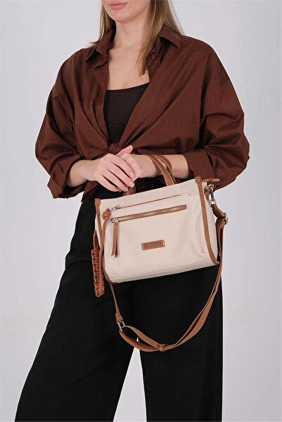 Silver Polo Sp1228 Women's Handbag Beige-Tan