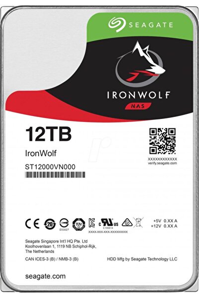 Seagate IronWolf 12TB NAS HDD 3,5 " SATA III 7200rpm 256MB Cache