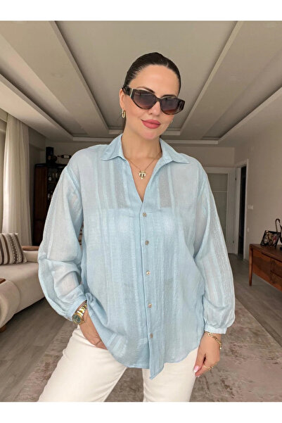 jöns since 1997 Γυναικείο άνετο εποχιακό πουκάμισο από βαμβάκι με λαιμόκοψη V