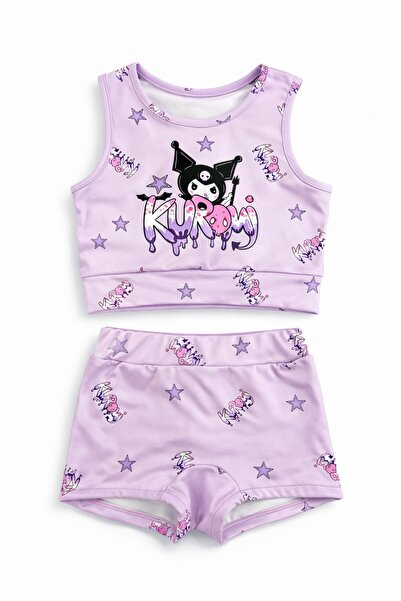 mikam ÇOK ARANAN MODEL KIZ ÇOCUK ŞORTLU ASKILI BASKILI MAYO TAKIMI/BİKİNİ