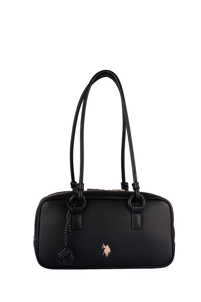 U.S. Polo Assn. ΤΣΑΝΤΑ ΜΠΟΣΤΟΝ, ΜΑΥΡΗ, με λογότυπο, για γυναίκες