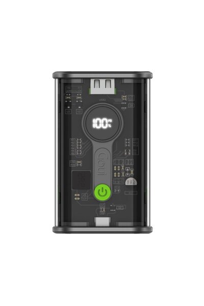 GOUİ باور بانك شفاف 10000mAh شحن سريع 22.5W PD + QC شاشة رقمية USB-C – G-TPB1...