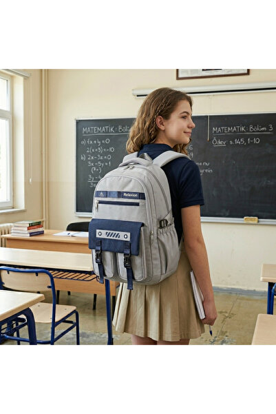 Relaxion Ergonomic Large Size Multi-Compartment High School University Daily ...